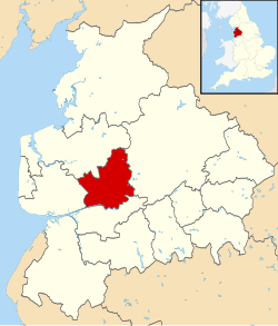 Preston UK locator map